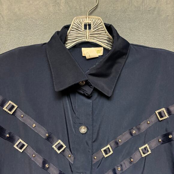 Vintage Rio Shorts Set Outfit Crystal Studded Jewel Cut Womens Medium USA Made - Picture 12 of 16